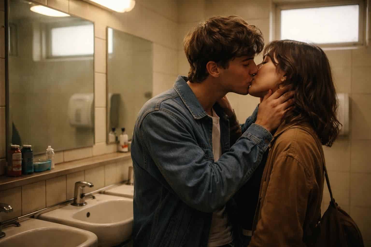 découvrez comment un simple baiser dans les toilettes peut bouleverser la dynamique d'une relation et ouvrir la voie à de nouvelles émotions.
